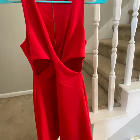 Express Red Cut-Out Dress - Picture 5 of 5